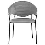 Серый стул с обивкой из искусственной замши Alexis варинант исполнения - 2 | Loft Concept в Костроме