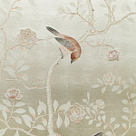 Обои ручная роспись Temple Newsam White Gold gilded silk варинант исполнения - 6 | Loft Concept в Костроме