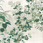 Обои ручная роспись Uki Hana Original Colourway on 12 Carat White Gold gilded paper варинант исполнения - 2 | Loft Concept в Костроме