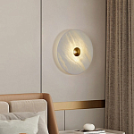 Бра в форме диска из натурального камня с декоративным центральным элеменом Cryptocrystalline Stone варинант исполнения - 3 | Loft Concept в Костроме