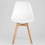 Стул с основой из пластика и мягким сиденьем Arvika White варинант исполнения - 2 | Loft Concept в Костроме