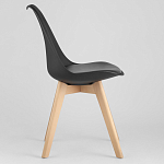 Стул с основой из пластика и мягким сиденьем Arvika Black варинант исполнения - 3 | Loft Concept в Костроме