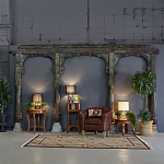 Старинная индийская резная арка из тика Antique Indian Carved Arch варинант исполнения - 3 | Loft Concept в Костроме