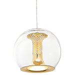Подвесной светильник со стеклянным плафоном Inner Gleam Globe gold  варинант исполнения - 2 | Loft Concept в Костроме