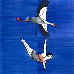 Плитка с узором Аист варинант исполнения - 1 | Loft Concept в Костроме