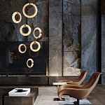 Подвесной светильник в форме кольца Cryptocrystalline Stone варинант исполнения - 5 | Loft Concept в Костроме