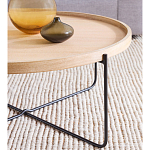 Журнальный стол с круглой деревянной столешницей Urban Style Space варинант исполнения - 3 | Loft Concept в Костроме