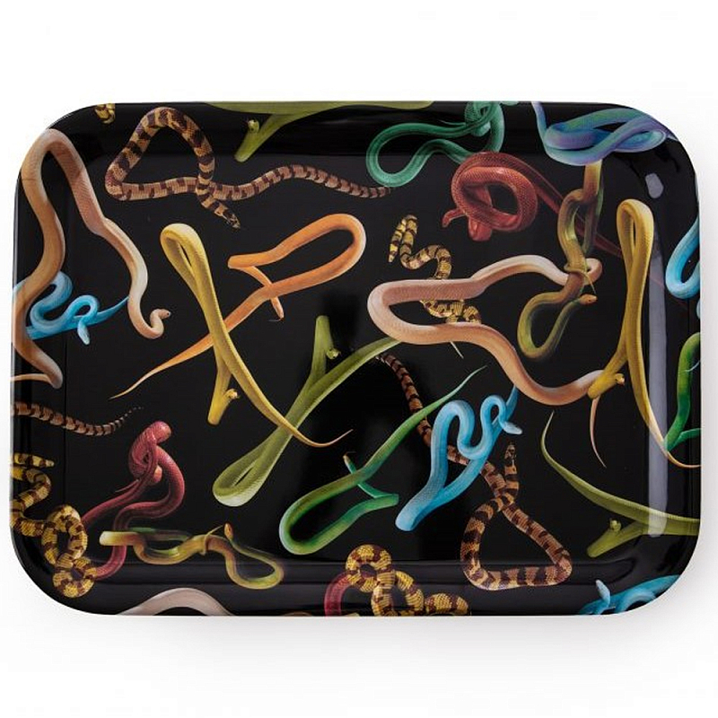 Поднос Seletti Snakes Черный Мульти Поднос Seletti Snakes Черный Мульти в Костроме | Loft Concept