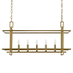 Подвесной светильник прямоугольный 5-ти ламповый Linear Kitchen Light варинант исполнения - 2 | Loft Concept в Костроме