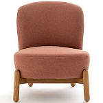 Кресло на деревянных ножках Olguin Pink Chair варинант исполнения - 2 | Loft Concept в Костроме