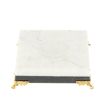 Подставка под шар квадратная из натуральных камней Змеевик Мрамор на ножках Natural Stone Sphere Stands варинант исполнения - 1 | Loft Concept в Костроме