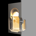 Встраиваемый в стену гипсовый светильник под покраску с арками и рельефными колоннами Antiquity Athena варинант исполнения - 1 | Loft Concept в Костроме