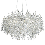 Люстра с хрустальными подвесками на металлических ветках Fairytree Light Silver Chandelier 14 варинант исполнения - 1 | Loft Concept в Костроме