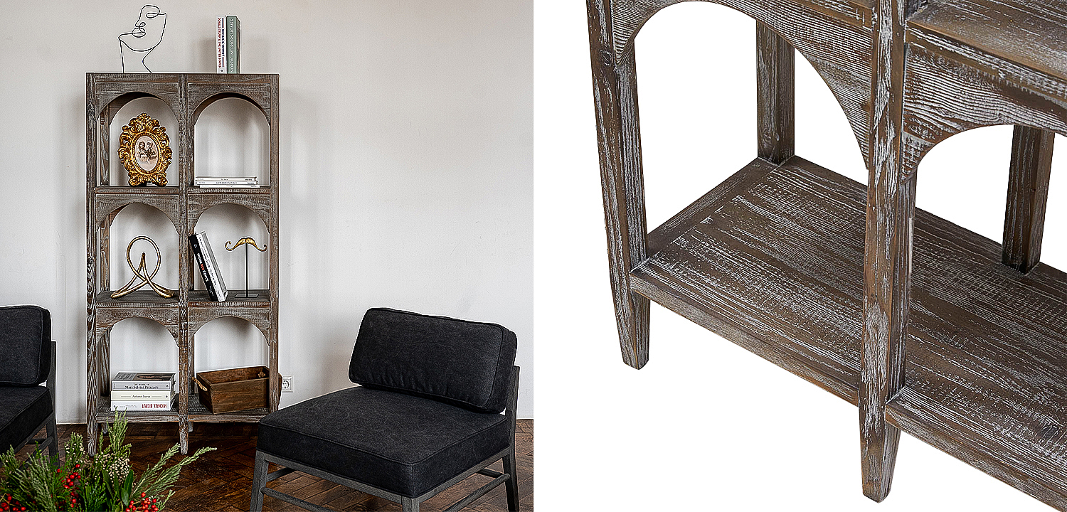 Стеллаж Rehan Wood Rack Стеллаж Rehan Wood Rack - Loft-Concept в Костроме