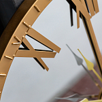 Часы настенные зеркальные с золотым металлическим циферблатом Mirror Tower Clock варинант исполнения - 2 | Loft Concept в Костроме