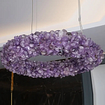 Люстра кргулая из фиолетового хрустального камня Purple Diamond варинант исполнения - 3 | Loft Concept в Костроме