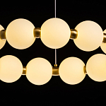 Люстра круглая с матовыми белыми шарами PEARLS Suspension варинант исполнения - 7 | Loft Concept в Костроме