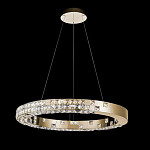 Люстра золотая в форме кольца с мозаичным хрустальным оформлением Sparks of Crystal варинант исполнения - 3 | Loft Concept в Костроме