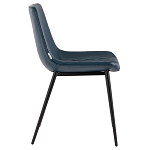 Стул с обивкой из экокожи темно-синего цвета RHOMBUSES UPHOLSTERY варинант исполнения - 5 | Loft Concept в Костроме