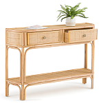 Консоль из плетеного ротанга с ящиками Armelle Rattan Console варинант исполнения - 3 | Loft Concept в Костроме