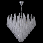 Люстра с подвесками из рифленного стекла в форме капель Textured Glass Chandelier варинант исполнения - 8 | Loft Concept в Костроме