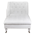 Кушетка белая с мягкой обивкой из велюра Michael Couch варинант исполнения - 4 | Loft Concept в Костроме