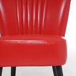 Кресло с обивкой из эко-кожи Harper Armchair Red варинант исполнения - 6 | Loft Concept в Костроме