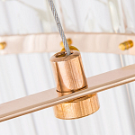 Люстра подвесная круглая с прозрачными хрустальными трубками и золотистым каркасом Диаметр 44 см Hexagon Tube Light варинант исполнения - 4 | Loft Concept в Костроме