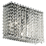Бра с хрустальными подвесками хром Crystal Art Chrome Rectangular Wall Lamp варинант исполнения - 1 | Loft Concept в Костроме