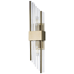 Бра с декором в виде хрустальных трубочек Nembus Brass Glass Wall Lamp варинант исполнения - 1 | Loft Concept в Костроме