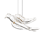 Подвесной светильник с прозрачной стеклянной птичкой Serip Voa варинант исполнения - 6 | Loft Concept в Костроме