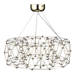 Люстра с тонкой металлической конструкцией цвета золото Quasar варинант исполнения - 3 | Loft Concept в Костроме