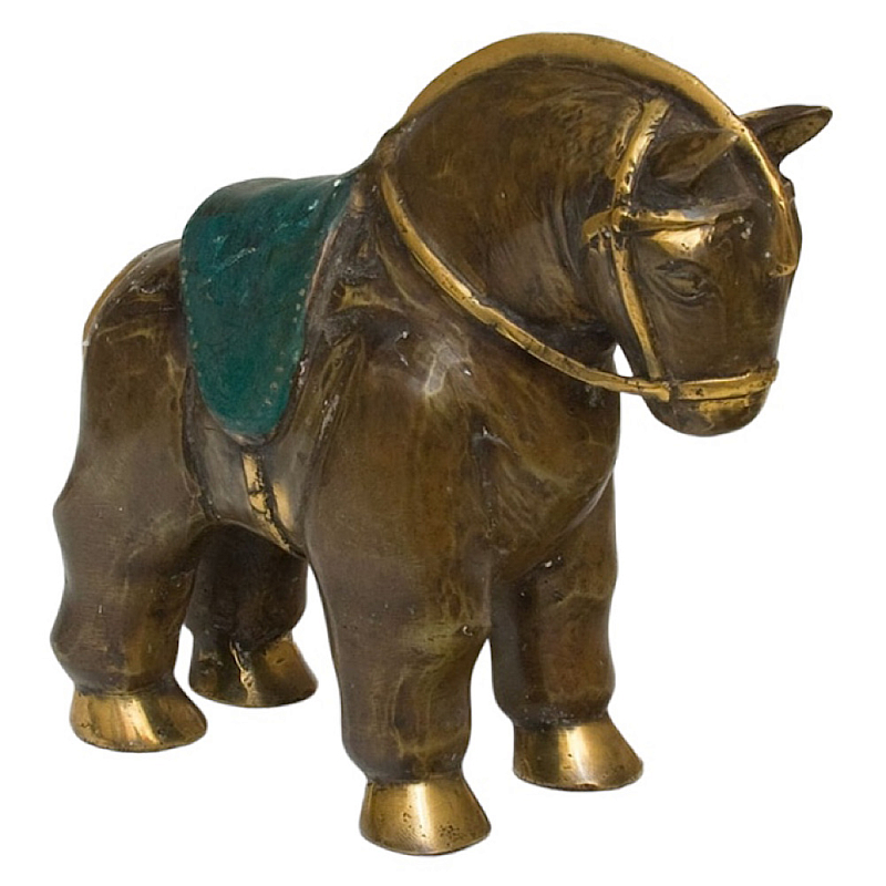 Статуэтка из бронзы в виде лошади Animals Bronze Бронзовый Винтажный голубой в Костроме | Loft Concept 