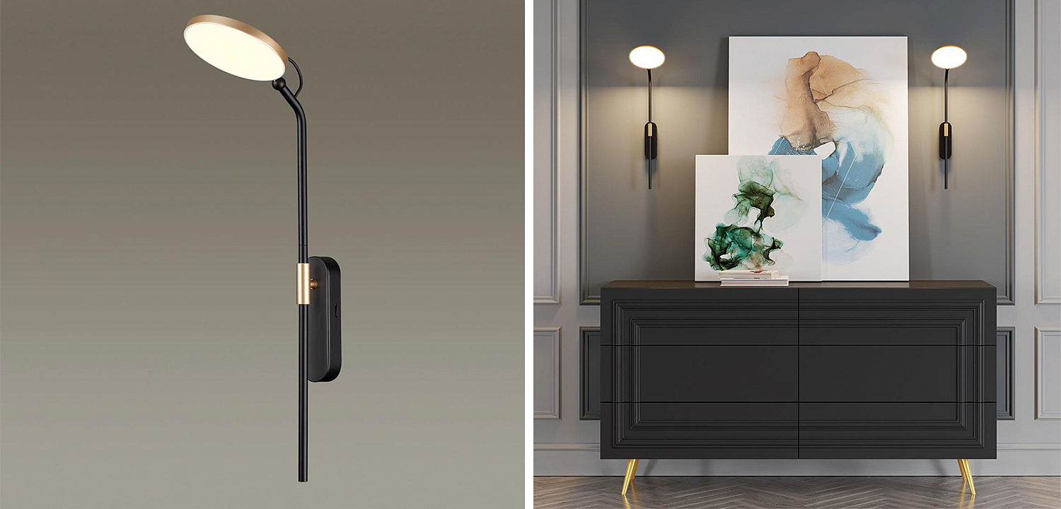 Бра Maxine Light Wall lamp Lantern Black Gold Бра Maxine Light Wall lamp Lantern Black Gold - Loft-Concept в Костроме