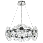 Люстра с круглыми рельефными плафонами Glass Peonies Chrome Chandelier варинант исполнения - 2 | Loft Concept в Костроме