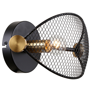 Черное бра с латунными вставками Mosquitoes Caster