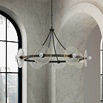 Люстра круглая с литыми стеклянными дисками Olympe Glass Chandelier варинант исполнения - 5 | Loft Concept в Костроме