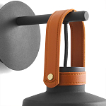 Черное матовое бра с декором под кожу Chestery варинант исполнения - 3 | Loft Concept в Костроме