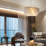 Подвесной светильник с белыми изящными декоративными лепестками Volumetric Petal Lamp варинант исполнения - 4 | Loft Concept в Костроме