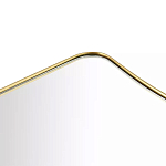 Зеркало золотистое с закруглёнными углами Thin Frame варинант исполнения - 2 | Loft Concept в Костроме