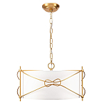 Люстра в форме цилиндра с белым тканевым абажуром Simple Knot варинант исполнения - 1 | Loft Concept в Костроме