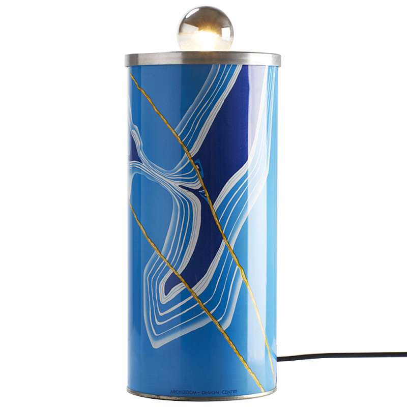 Настольная дизайнерская лампа Poltronova Sempronio Table Lamp Голубой Синий в Костроме | Loft Concept 