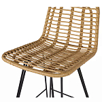 Стул барный с ротанговым плетением Half Bar Chair with Wicker без подлокотников варинант исполнения - 6 | Loft Concept в Костроме