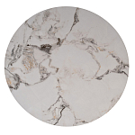 Стол журнальный круглый керамогранит белый Keramos варинант исполнения - 2 | Loft Concept в Костроме