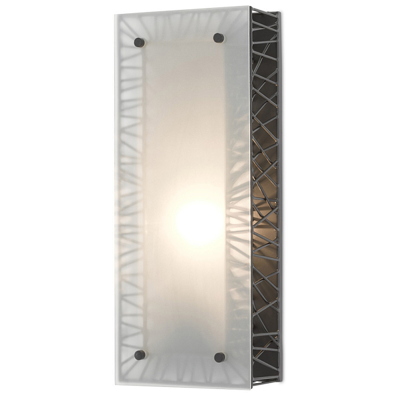 Бра прямоугольное с матовым рассеивателем Solar Glare Research Серый Белое матовое стекло Бра прямоугольное с матовым рассеивателем Solar Glare Research Серый Белое матовое стекло в Костроме | Loft Concept