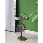 Столик приставной с абстрактным основанием и акцентом в виде золотистого диска Heavenly Space варинант исполнения - 6 | Loft Concept в Костроме