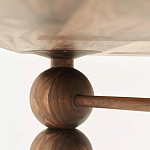 Обеденный стол деревянный с круглыми декоративными элементами на ножках Koko варинант исполнения - 3 | Loft Concept в Костроме