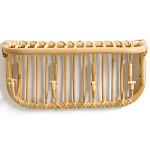 Настенная вешалка из ротанга с полкой Willa Wall Shelf Hanger варинант исполнения - 2 | Loft Concept в Костроме