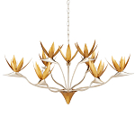 Люстра с плафонами в виде цветов Golden Bird of Paradise варинант исполнения - 4 | Loft Concept в Костроме