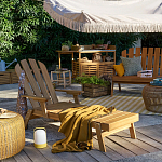 Садовая скамья из массива акации Ruth Wooden Bench варинант исполнения - 3 | Loft Concept в Костроме